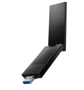 Cudy WU5400 Tri-Band Wi-Fi 6/6E AX5400 USB 3.0 адаптер 802.11ax/ac/a/b/g/n 2402Mbps на 6GHz 2402Mbps на 5GHz 574Mbps на 2.4GHz