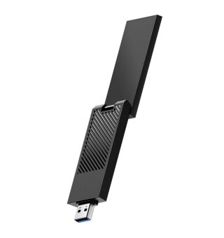 Cudy WU6500 Tri-Band Wi-Fi 7 BE6500 USB 3.0 Adapter 802.11be/ax/ac/a/b/g/n 2880Mbps при 6GHz 2880Mbps при 5Ghz 688Mbps при 2.4GHz