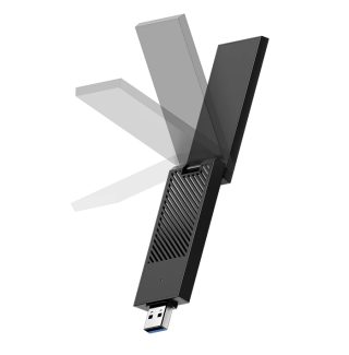 Cudy WU6500 Tri-Band Wi-Fi 7 BE6500 USB 3.0 Adapter 802.11be/ax/ac/a/b/g/n 2880Mbps при 6GHz 2880Mbps при 5Ghz 688Mbps при 2.4GHz