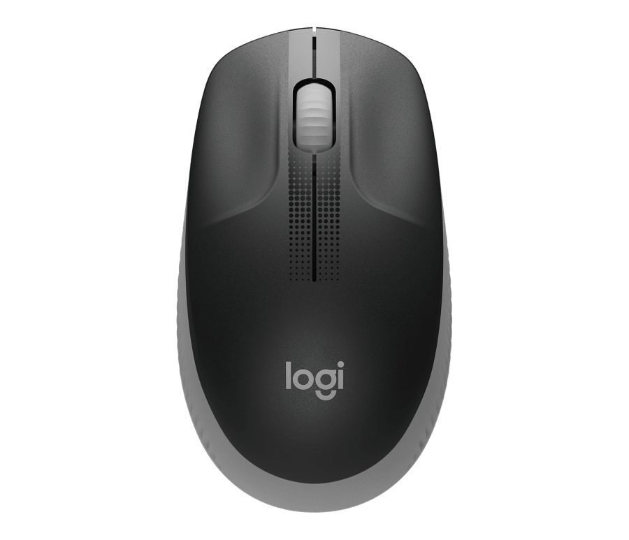 Logitech M190 Full-size Wireless Mouse - Mid Grey - 2.4GHz - EMEA