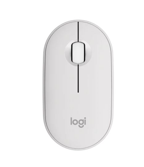 Logitech Pebble Mouse 2 M350s - Tonal White - Bluetooth - без донгъл