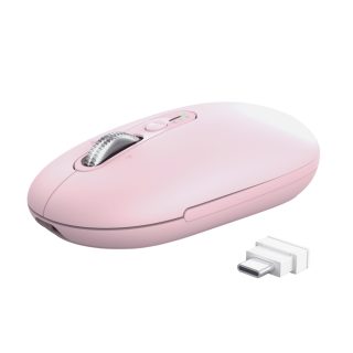 TRUST Seron Slim Multi-Wireless Hyperscroll Mouse Pink
