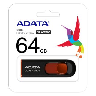 Adata 64GB C008 USB 2.0 флаш памет Черен