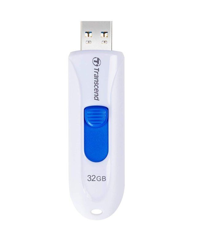 Transcend 32GB USB 3.1 Pen Drive, Capless, White