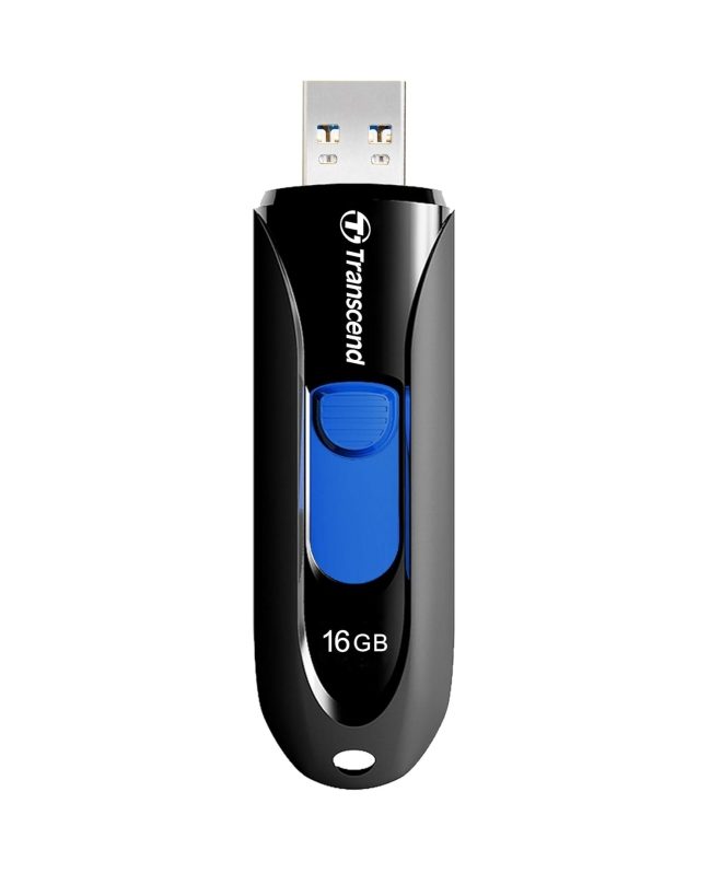Transcend 16GB, USB3.1, Pen Drive, Capless, Black