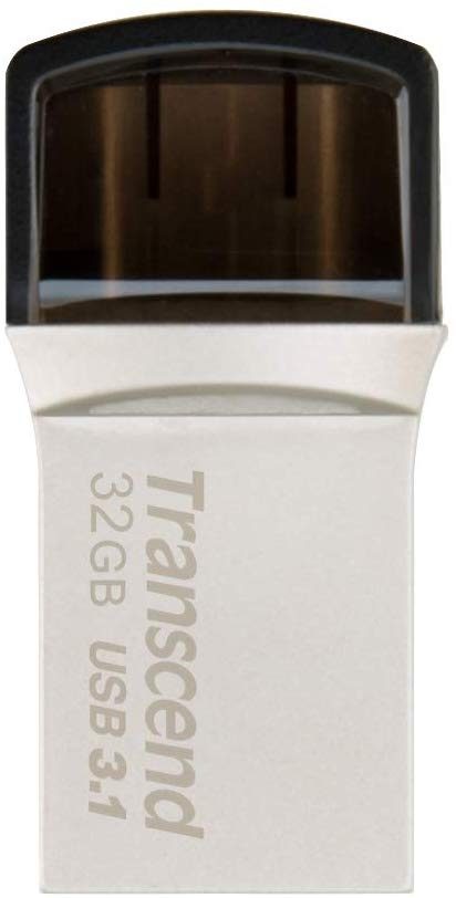Transcend 32GB JETFLASH 890S, USB 3.1 Type C, Silver Plating