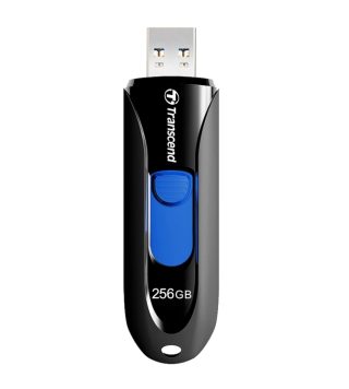Transcend 256GB USB 3.1 Pen Drive, Capless, Black