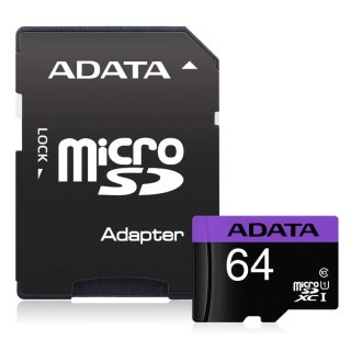 ADATA 64GB MicroSDXC UHS-I CLASS 10 (с адаптер)