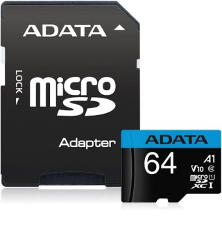 ADATA 64GB MicroSDXC UHS-I Class 10 (с адаптер)