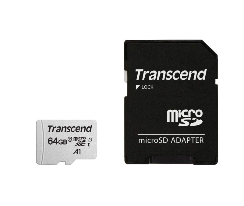 Transcend 64GB microSD с адаптер UHS-I U1 A1
