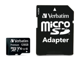 Verbatim Premium micro SDXC 128GB Class 10 (с адаптер)