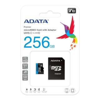 ADATA 256GB MicroSDXC UHS-I CLASS 10 (с адаптер)