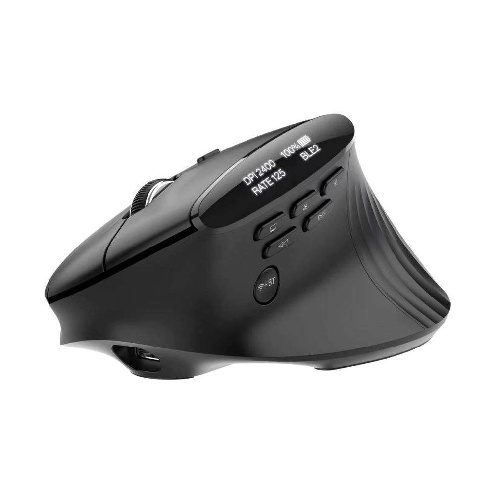 Acer Smart Fit Wireless Mouse, RF 2.4 GHz dongle, Bluetooth 5.0, Wired, 10 бутона, DPI 8000, 90g, черен с RGB лента