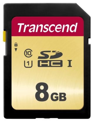 Transcend 8GB SD карта UHS-I U1, MLC