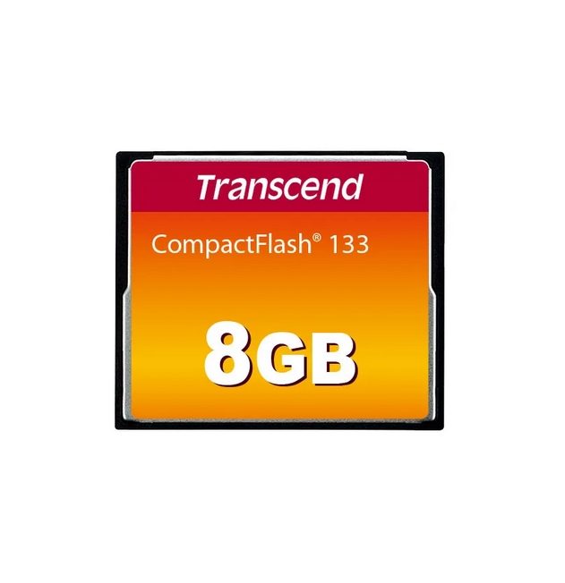 Transcend 8GB, CF карта, MLC, 133x