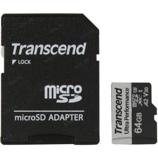 Transcend 64GB micro SD с адаптер UHS-I U3 A2 Ultra Performance