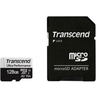 Transcend 128GB micro SD карта с адаптер UHS-I U3 A2 Ultra Performance