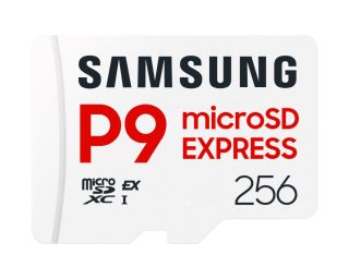 Samsung 256GB micro SD карта P9 Express UHS-I Четене 65K IOPS, UHS-I 2K IOPS - Писане 52K IOPS, UHS-I 2K IOPS Class 10 U3 V30 A1