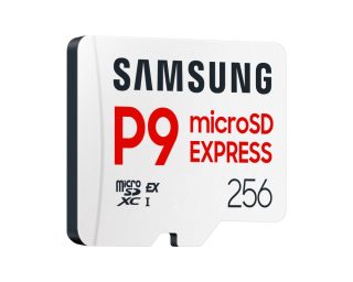 Samsung 256GB micro SD карта P9 Express UHS-I Четене 65K IOPS, UHS-I 2K IOPS - Писане 52K IOPS, UHS-I 2K IOPS Class 10 U3 V30 A1