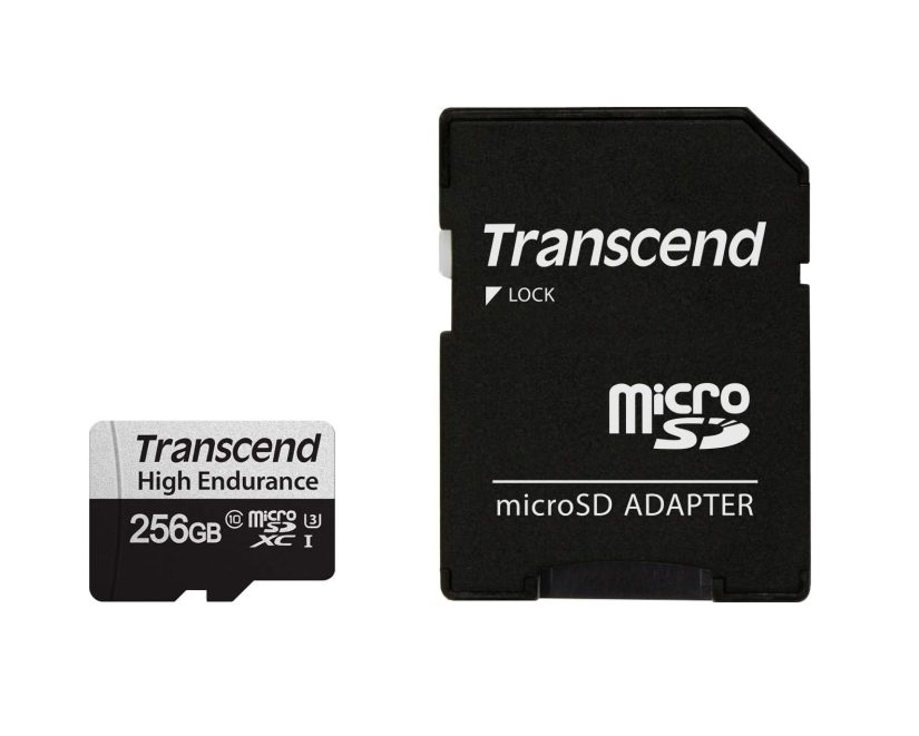 Transcend 256GB micro SD с адаптер U3 High Endurance
