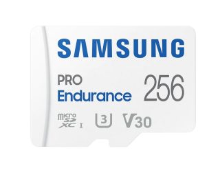 Samsung 256 GB micro SD PRO Endurance, с адаптер, Class10, водоустойчива, магнитоустойчива, температурноустойчива, рентгеновоустойчива, четене 100 MB/s - запис 40 MB/s