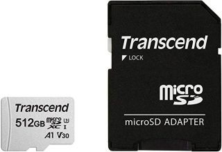 Transcend 512GB microSD карта с адаптер UHS-I U3 A1