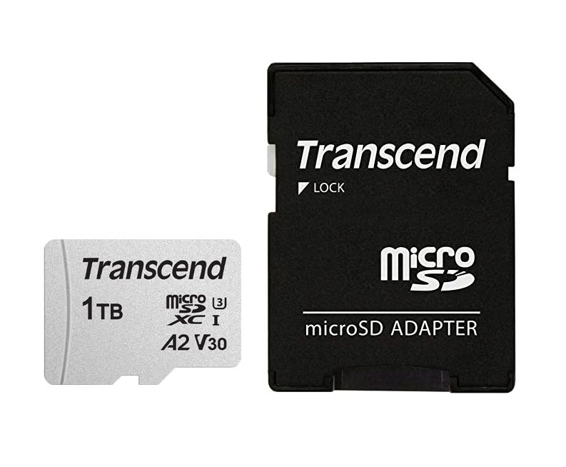 Transcend 1TB microSD с адаптер UHS-I U3 A2