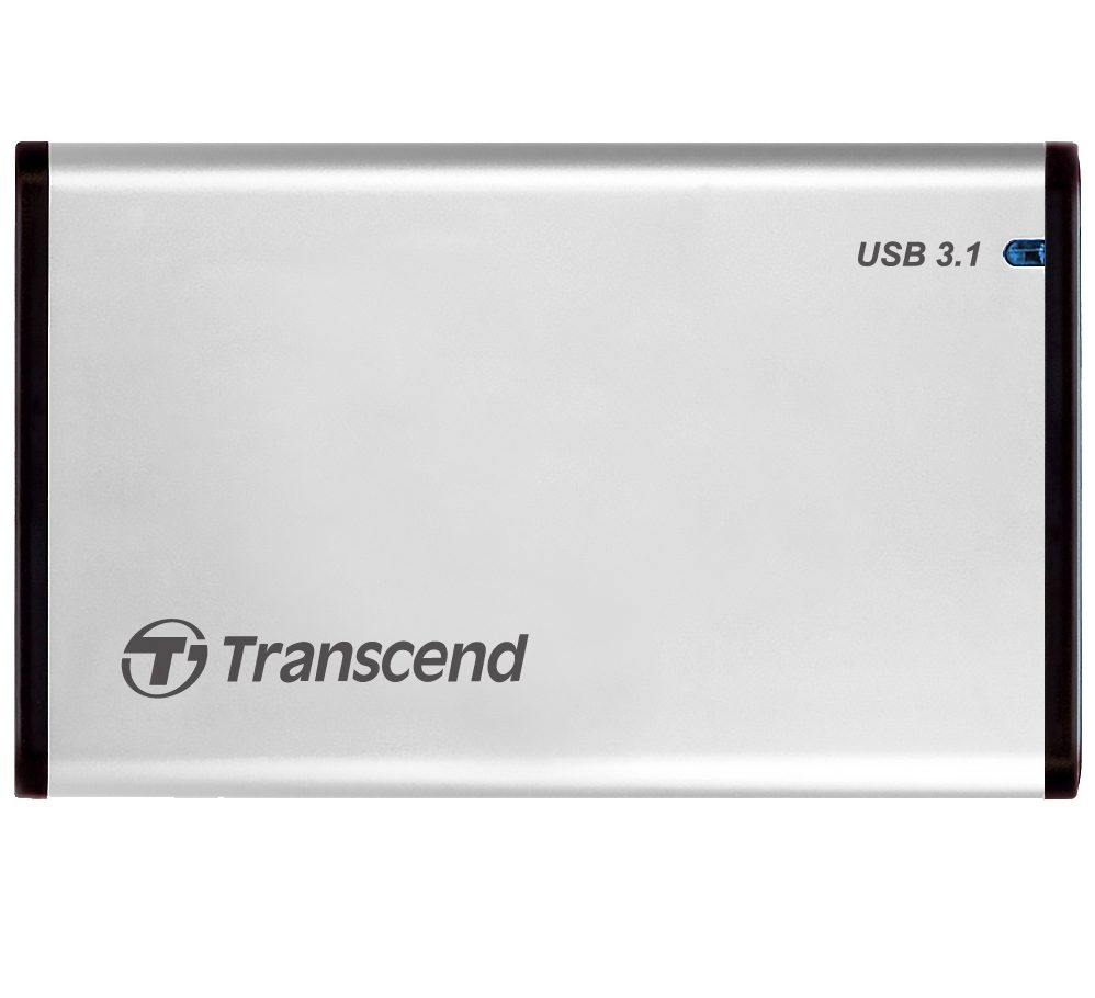 Transcend 0GB StoreJet 2.5" (SATA), USB 3.1, Aluminum housing