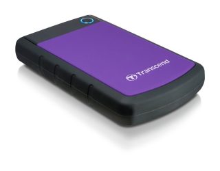 Transcend 2TB, 2.5" преносим HDD, StoreJet H3, лилав, удароустойчив