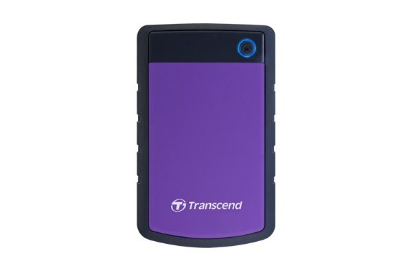Transcend 2TB, 2.5" преносим HDD, StoreJet H3, лилав, удароустойчив