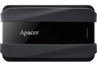 Apacer AC533, 5TB 2.5" SATA HDD USB 3.2 Portable Hard Drive Plastic / Rubber Jet black