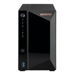 Asustor AS3302T_V2, 2-класов NAS, Realtek RTD1619B, Quad-Core, 1.7GHz, 2GB DDR4, 2.5GbE x1, USB3.2 Gen1 x3, WOW (Wake on WAN), монтаж без инструменти, горещо сменяеми колички, хардуерно криптиране, MyArchive, EZ Connect, EZ Sync, WoL, System Sleep Mode
