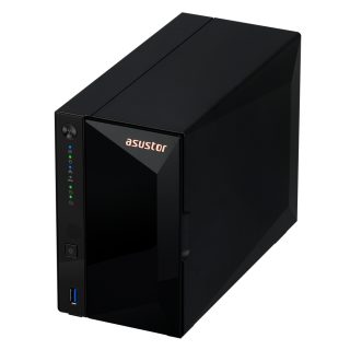 Asustor AS3302T_V2, 2-класов NAS, Realtek RTD1619B, Quad-Core, 1.7GHz, 2GB DDR4, 2.5GbE x1, USB3.2 Gen1 x3, WOW (Wake on WAN), монтаж без инструменти, горещо сменяеми колички, хардуерно криптиране, MyArchive, EZ Connect, EZ Sync, WoL, System Sleep Mode