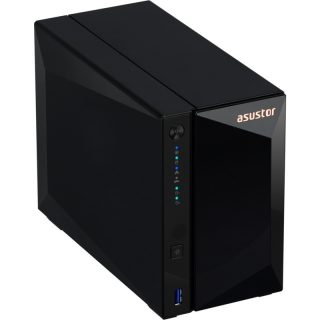 Asustor AS3302T_V2, 2-класов NAS, Realtek RTD1619B, Quad-Core, 1.7GHz, 2GB DDR4, 2.5GbE x1, USB3.2 Gen1 x3, WOW (Wake on WAN), монтаж без инструменти, горещо сменяеми колички, хардуерно криптиране, MyArchive, EZ Connect, EZ Sync, WoL, System Sleep Mode