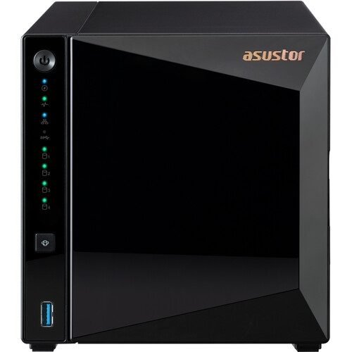Asustor AS3304T_V2, 4-bay NAS, Realtek RTD1619B, Quad-Core, 1.7GHz, 2GB DDR4 (неразширяема), 2.5GbE x1, USB3.2 Gen1 x3, WOW (Wake on WAN), инсталация без инструменти, с гореща смяна на дисковете, хардуерно криптиране, MyArchive, EZ Connect, EZ Sync, WoL, System Sleep