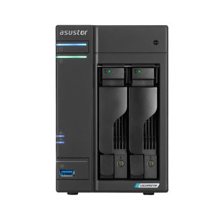 Asustor Lockerstor AS6702T, 2 Bay NAS, Intel Jasper Lake 4C 2.0 GHz, 4GB DDR4 SODIMM, M.2 NVMe x4 слота (без дискове), USB 3.2 Gen 2x2, Dual 2.5GbE портове, WOW (Wake on WAN), AES-NI хардуерно криптиране, MyArchive (поддръжка btrfs и snapshot), SSD Caching