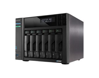 Asustor Lockerstor AS6706, 6-Bay NAS, Intel Jasper Lake Quad-Core 2.0GHz, 8GB RAM DDR4, 5GbE x2, M.2 SSD слотове x 4 (без дискове)