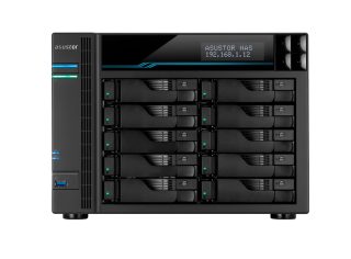 Asustor Lockerstore 10 AS6510T, 10-Bay NAS, Intel Atom C3538 Quad-Core (Denverton 2.1GHz), 8GB DDR4 (Max 32GB), 10GbE x2, 2.5GbE x2, USB 3.2 Gen-1 x2, 10 x 2.5"/3.5" SATA или SSD, 2 x M.2 PCIe (NVMe) или SATA SSD, с заключваща се тава, AES-NI хардуерно криптиране