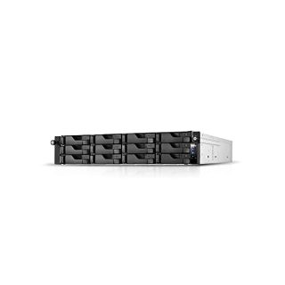 Asustor AS6512RD 2U 12-бай NAS, Intel Atom C3538 Quad-Core 2.1GHz, 8GB DDR4 (макс. 128GB), 2x 2.5GbE + 2x GbE, 4x USB 3.2 Gen1, PCIe 3.0 x8, 2x 350W резервно захранване, Rail Kit