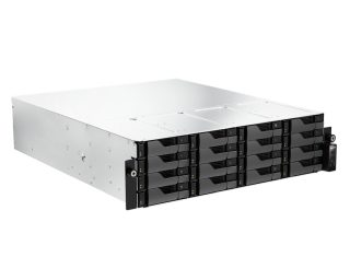 Asustor AS7216RDX, 3U 16-bay NAS, AMD Ryzen 7 Pro 7745 Octa-Core 3.8GHz (до 5.3GHz), 16GB ECC DDR5-4800 UDIMM (макс. 192GB), 12x SATA3 6Gb/s; 3.5"/2.5" HDD/SSD, 1x M.2 NVMe слот (PCIe Gen5 x4), 2x GLAN 2x 10GLAN (10G/1G), резервирано 550W, Rail Kit, черен