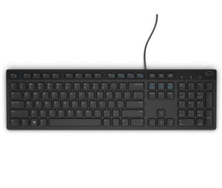 Dell KB216 Жична мултимедийна клавиатура Черна