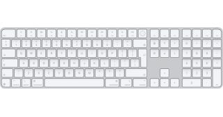 Apple Magic Keyboard (2024) с Touch ID и цифрова клавиатура - International English - Бели клавиши