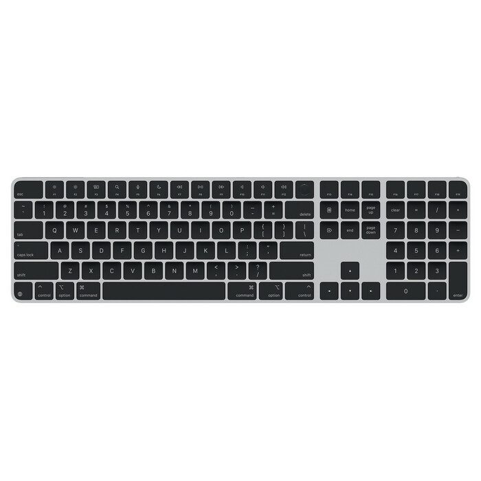 Apple Magic Keyboard (2024) с Touch ID и цифрова клавиатура - US English - черни клавиши