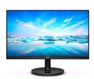 Монитор Philips 221V8, 21.5" VA WLED, 1920x1080@75Hz, 4ms GtG, 250cd/m², 3000:1, Mega Infinity DCR, Adaptive Sync, FlickerFree, Low Blue Mode, Tilt, D-SUB, HDMI