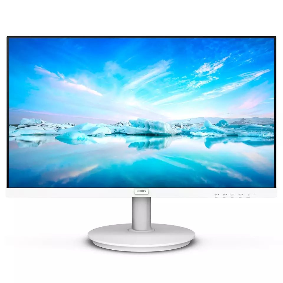 Philips 271V8AW 27" IPS WLED монитор, 1920x1080@75Hz, 4ms GtG, 250cd/m², 1000:1, Mega Infinity DCR, Adaptive Sync, FlickerFree, Low Blue Mode, 2Wx2, Tilt, D-SUB, HDMI, Бял