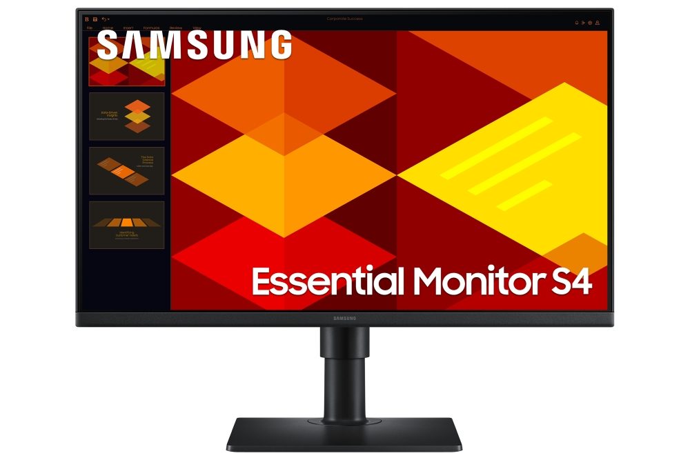 Монитор Samsung LS24D406GA, 24" IPS LED, 1920x1080, 5ms, 100 Hz, 250cd/m2, HDMI, DP, USB Hub, черен