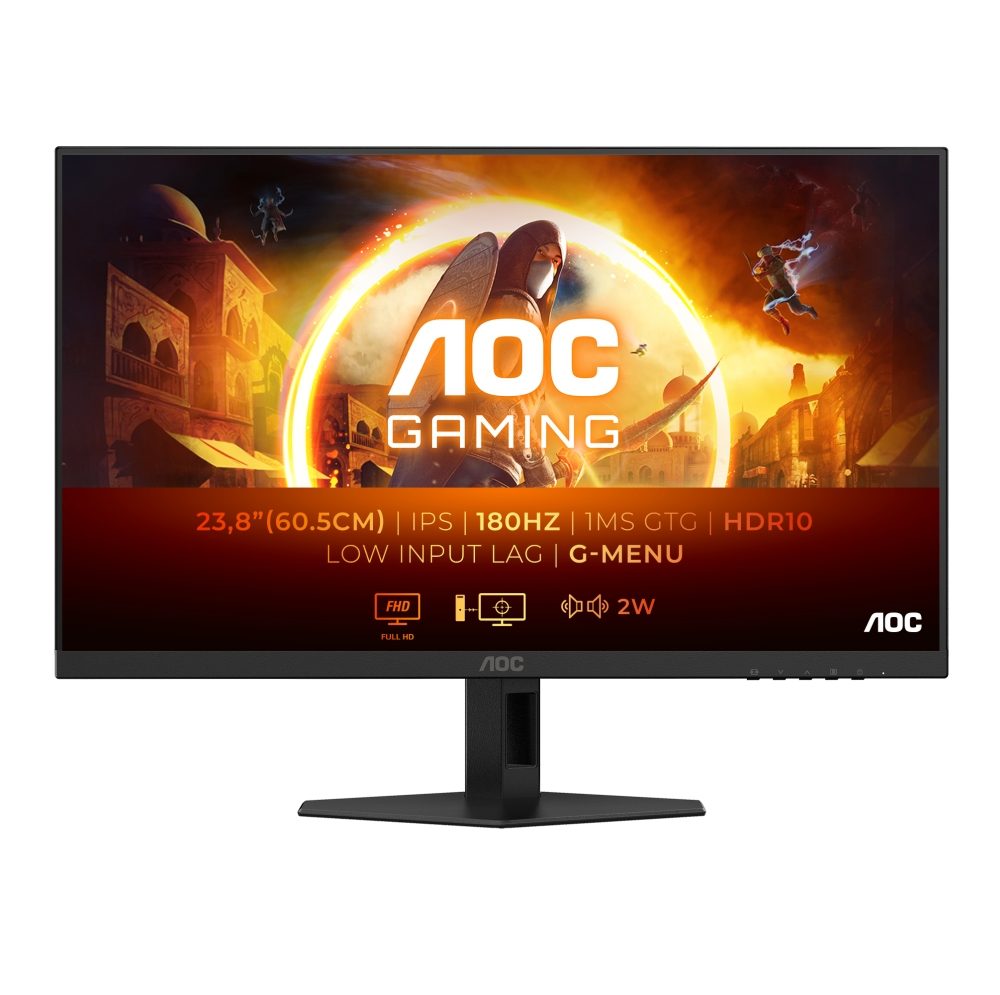 AOC 24G4XE 23.8" IPS WLED гейминг монитор, 1920x1080@180Hz, 1ms GtG, Adaptive Sync