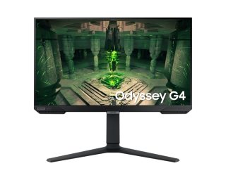 Samsung 25BG400 25" Odyssey G4 гейминг монитор, IPS, 240 Hz, 1 ms GTG, 1920x1080, 400 cd/m2, 1000:1 контраст, Eco Saving Plus, Flicker Free, AMD FreeSync Premium, Black Equalizer, DP, 2xHDMI, Headphone Jack, черен