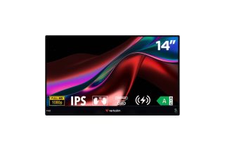 Verbatim Portable 14" FHD Touch Monitor LIGHT с безжично захранване, вкл. Power Bank 5000mAh
