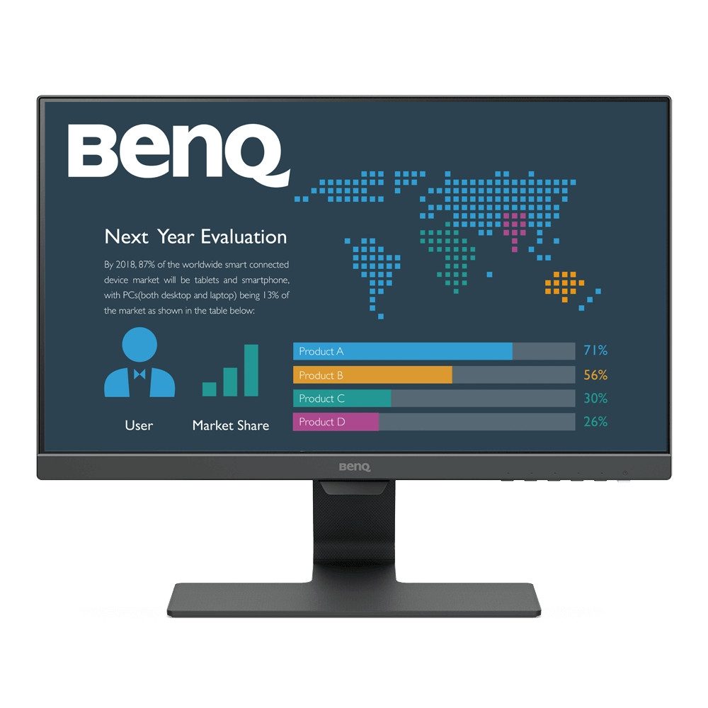 Монитор BenQ BL2283, 21.5" IPS LED, 5ms, 1920x1080 FHD, Stylish Eye Care Monitor, 72% NTSC, Flicker-free, B.I., LBL, 1000:1, DCR 20M:1, 8 bit, 250cd/m2, HDMI x2, VGA, Audio Line In, Speakers, Tilt, Slim Bezel Design, Black